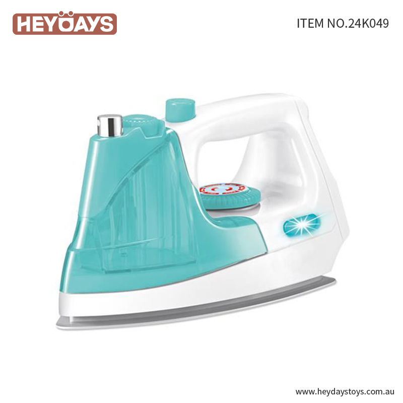 Pretend Play Playset Steam Iron Toy with Spray Function & Detachable Water Tank