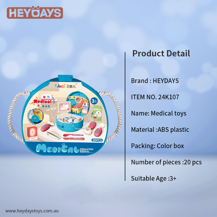 Pretend Play Doctor Kit Role Play Toy Medical Kit Playset Gift Kids Boys Girls