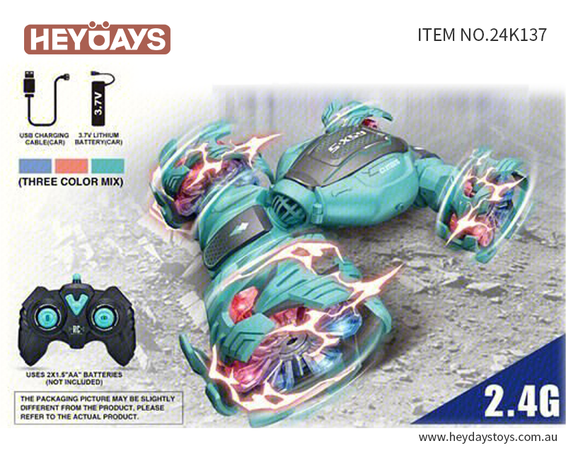 Remote Control Car RC Stunt Car Off Road 4WD Double Sided All Terrain Gift Kids