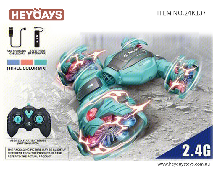 Remote Control Car RC Stunt Car Off Road 4WD Double Sided All Terrain Gift Kids