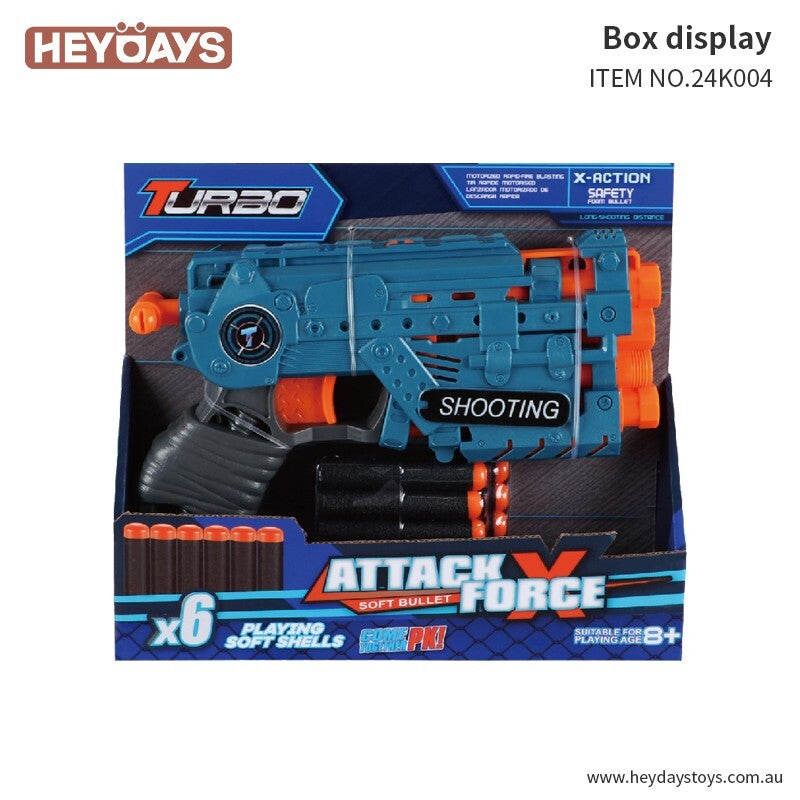 Soft Dart Blaster 4-Barrel Blasting Pump Action Soft Toy Gun Gift Kids Adults