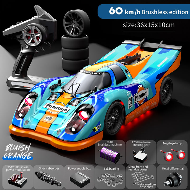4WD Brushless RC Drift Car 60 km/h High Speed Remote Control Vehicle 1:16 Scale
