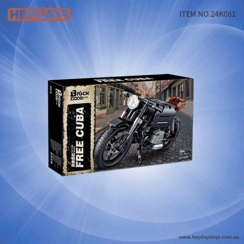 Motorcycle Toy Building Blocks Set Collectible Display Model Kit for Kids Adults