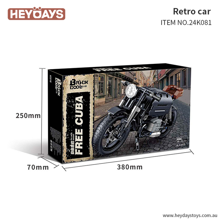 Motorcycle Toy Building Blocks Set Collectible Display Model Kit for Kids Adults