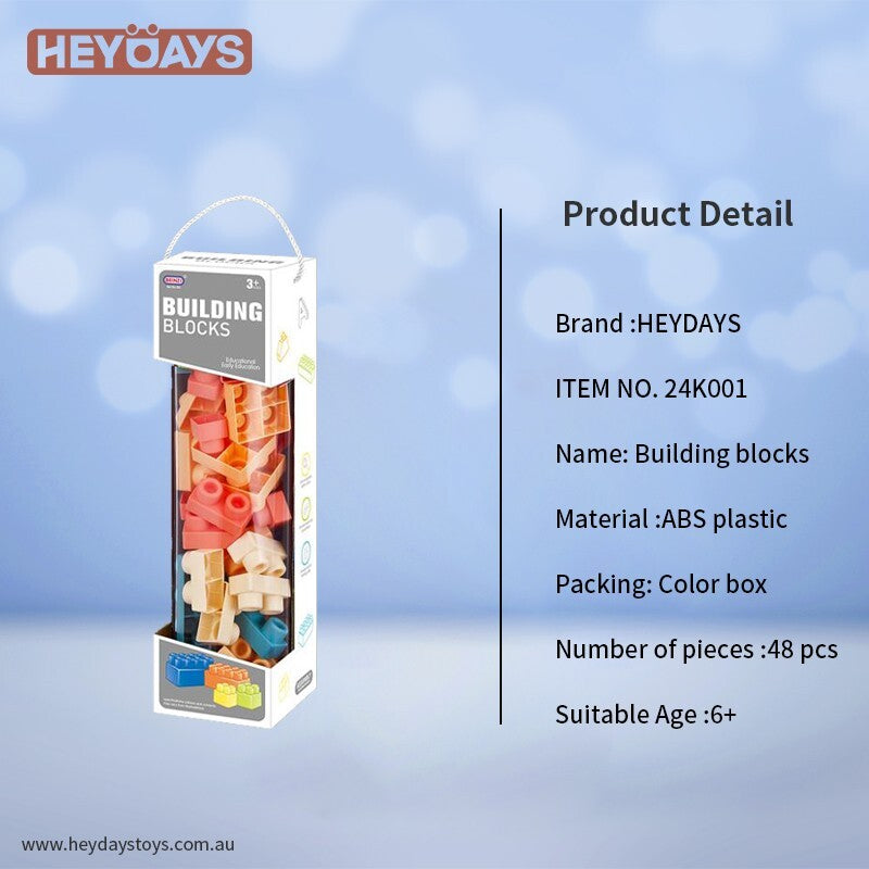 DIY Large & Colourful Blocks STEM Building Toys Brick Set Gift for Kids Toddlers