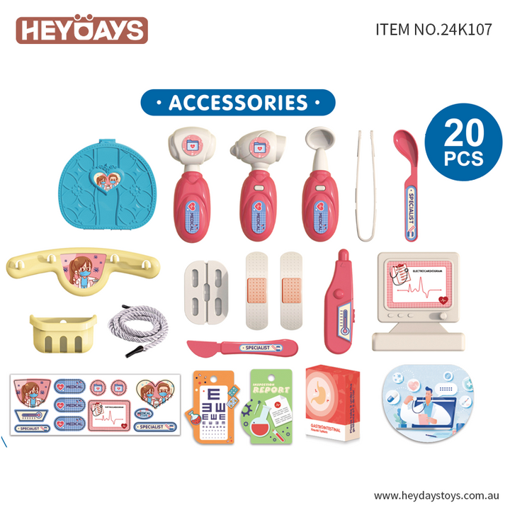 Pretend Play Doctor Kit Role Play Toy Medical Kit Playset Gift Kids Boys Girls