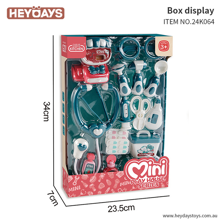 Pretend Play Doctor Set Role Play Toy Medical Kit Playset Gift Kids Boys Girls
