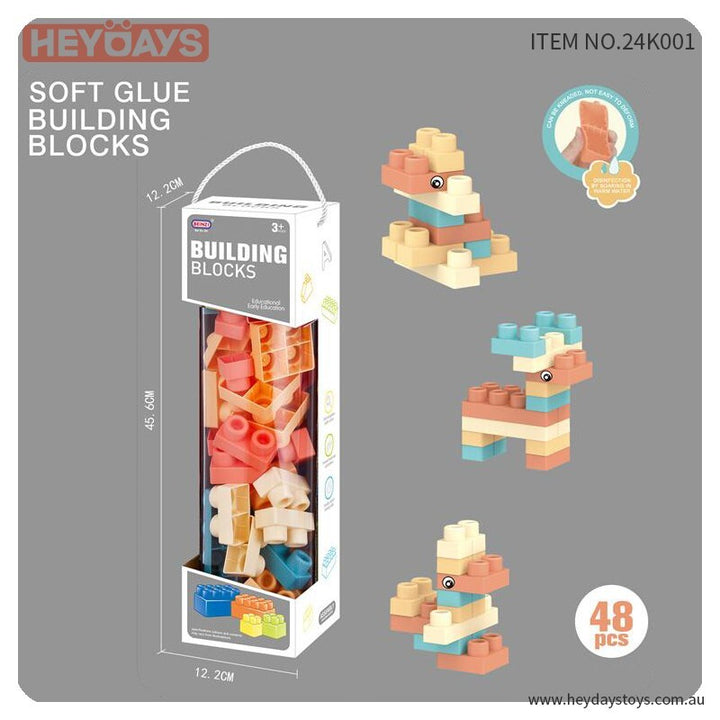 DIY Large & Colourful Blocks STEM Building Toys Brick Set Gift for Kids Toddlers