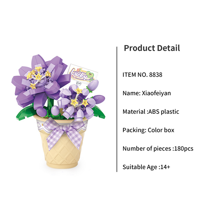 Mirco Blocks Flower Pots (Set 8835-8838)