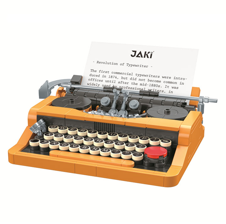Mini Vintage Typewriter Building Blocks Set Retro Desk Decor Educational STEM Toys