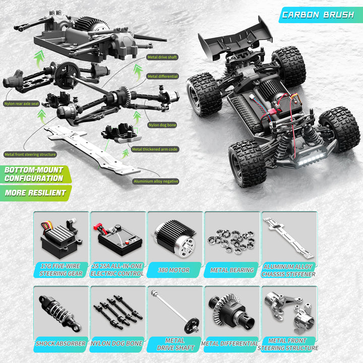 1:16 4WD High Speed RC Car 40KM/H Remote Control Off Road Truck (Set 18101)