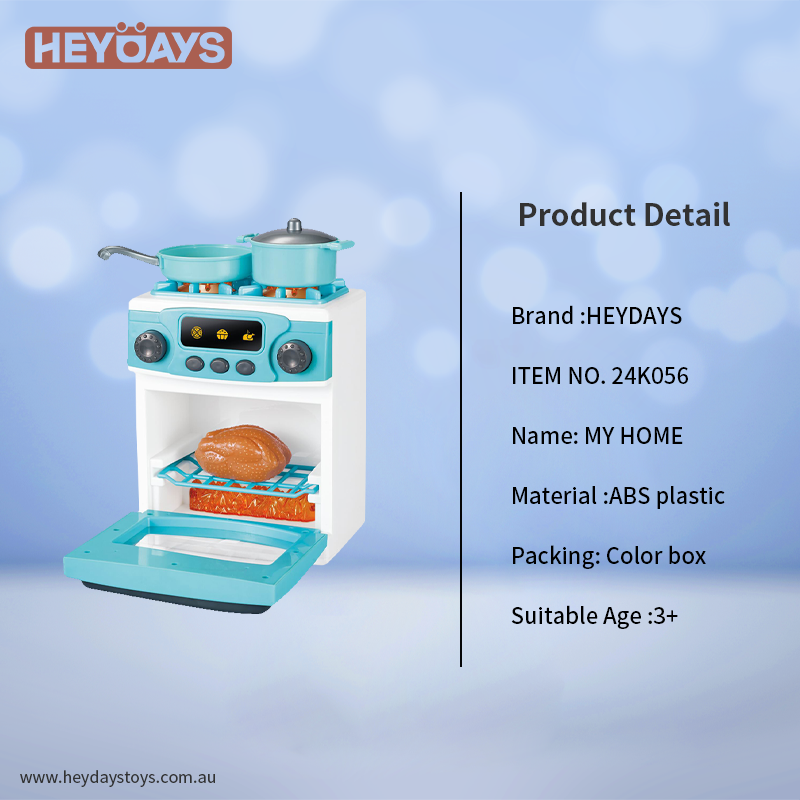 Pretend Play Oven Toy with Knobs & Baking Tray (K056)