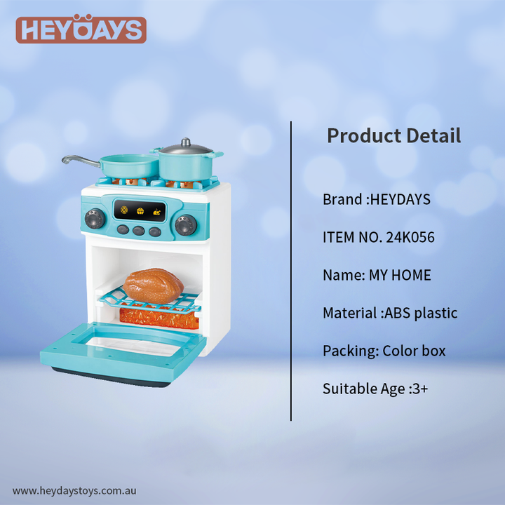 Pretend Play Oven Toy with Knobs & Baking Tray (K056)