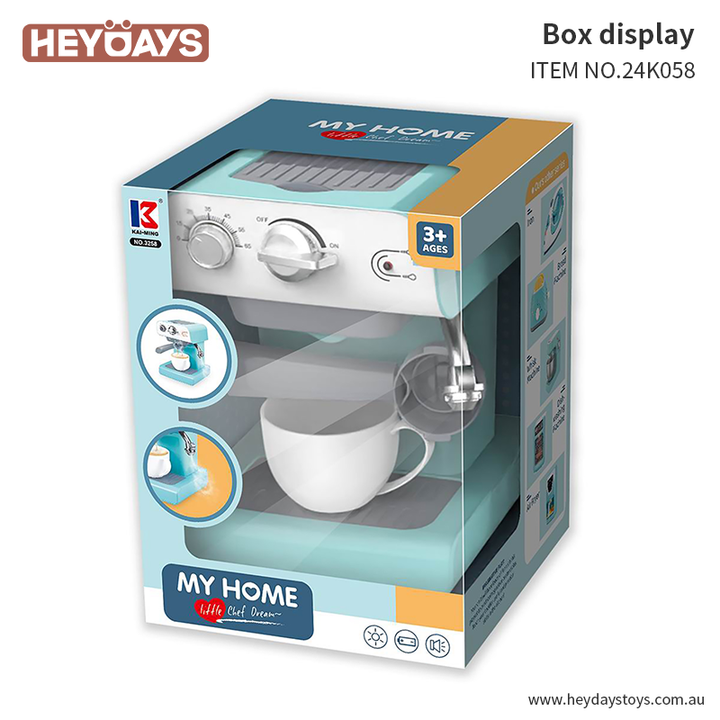 Pretend Play Coffee Maker Playset Toy with Knobs & Coffee Cup (K058)