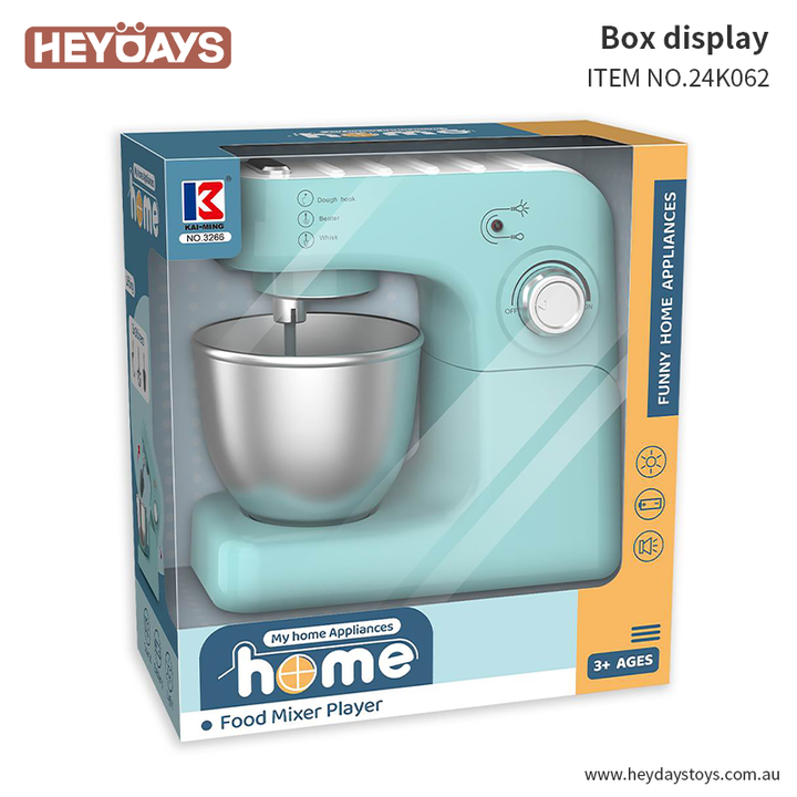 Pretend Play Stand Mixer Playset Toy with Rotating Bowl (K062)