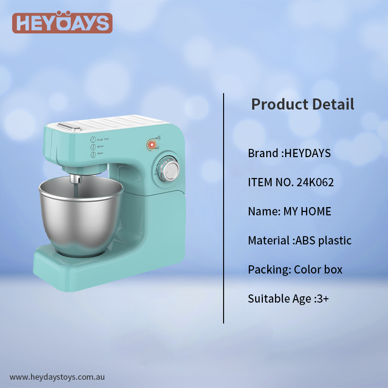 Pretend Play Stand Mixer Playset Toy with Rotating Bowl (K062)