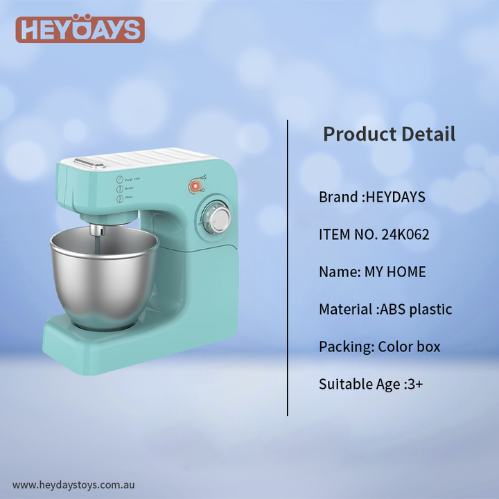 Pretend Play Stand Mixer Playset Toy with Rotating Bowl (K062)