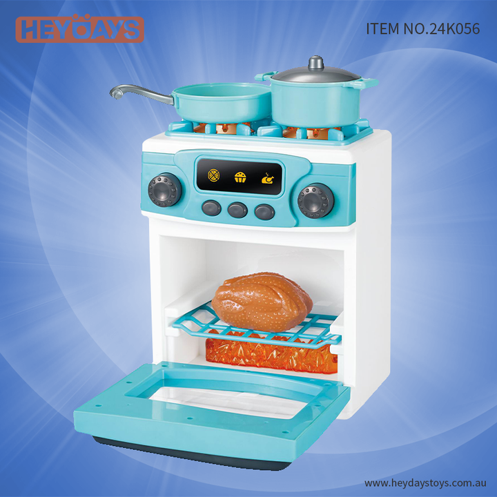 Pretend Play Oven Toy with Knobs & Baking Tray (K056)