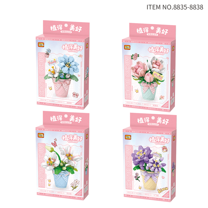Mirco Blocks Flower Pots (Set 8835-8838)