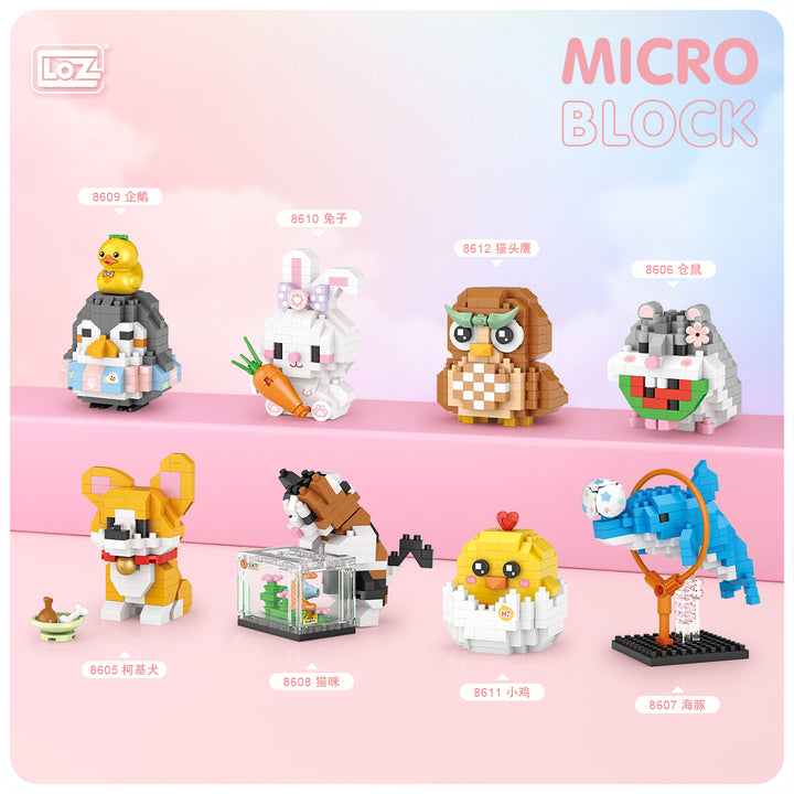 Mirco Blocks Mini Animals (Set 8605-8612) - heydaystoys