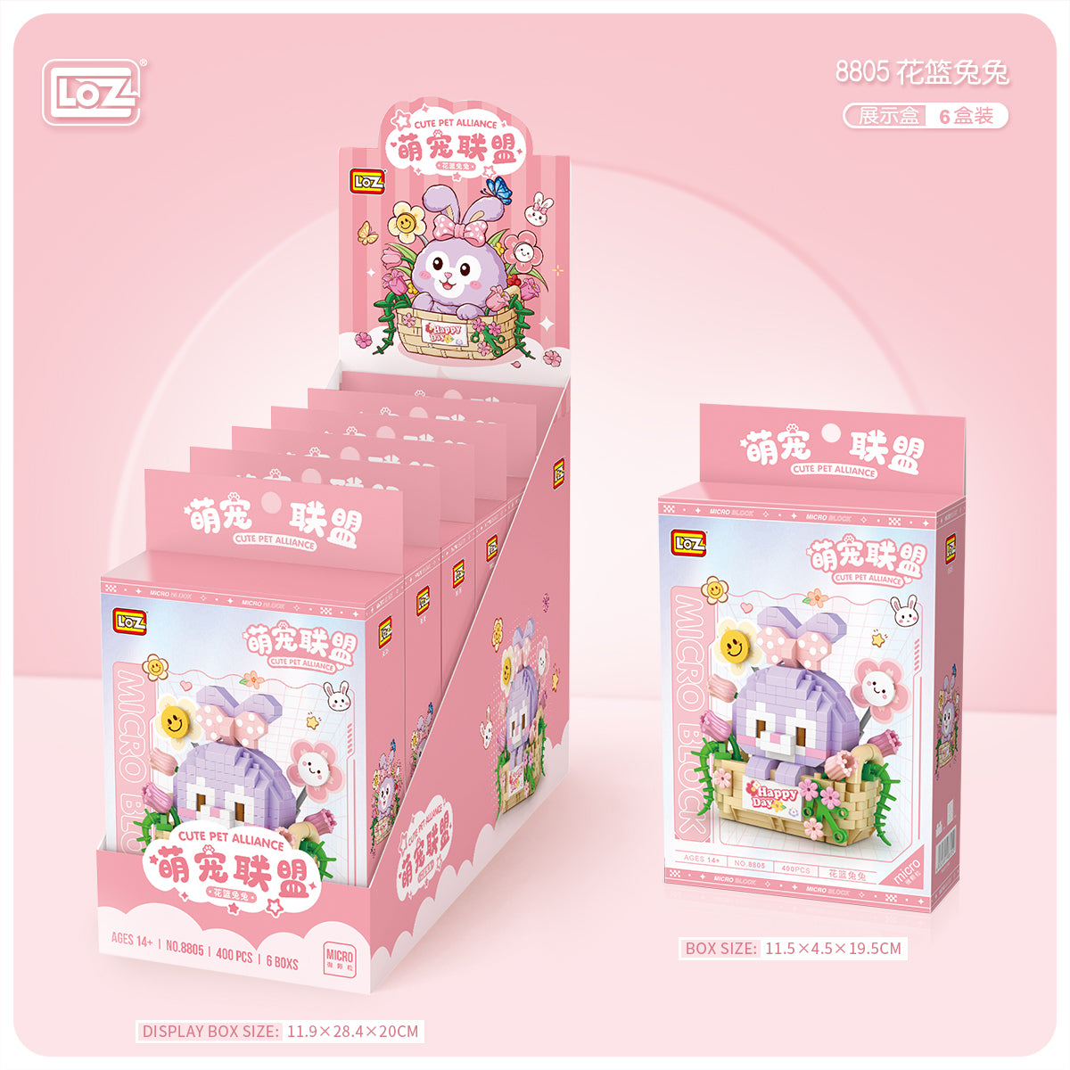 Mirco Blocks Cutie Panda & Rabbit (Set 8801-8806) – Heydaystoys