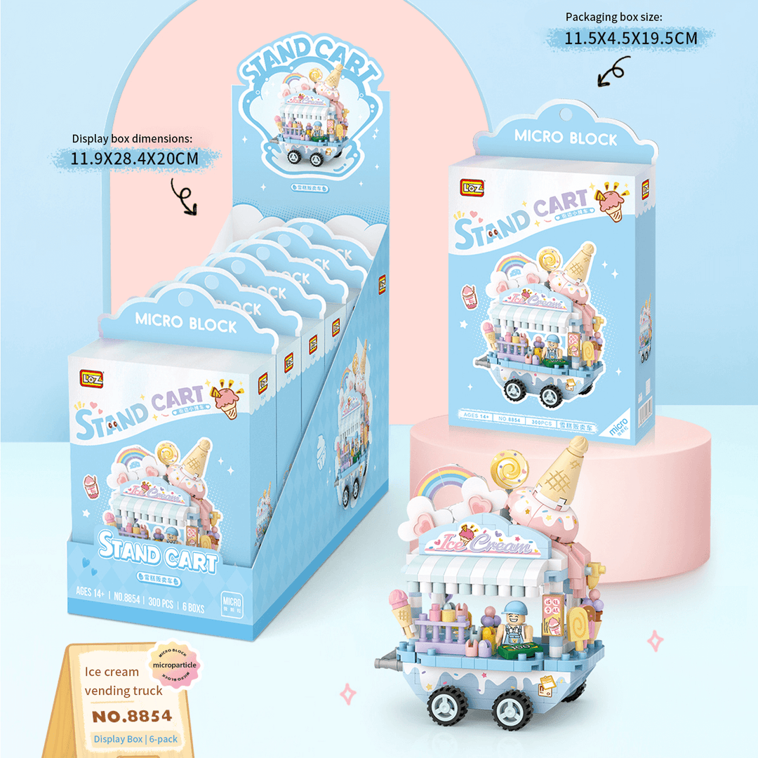 Mini Food Truck Building Kits (Set 8854-8856)