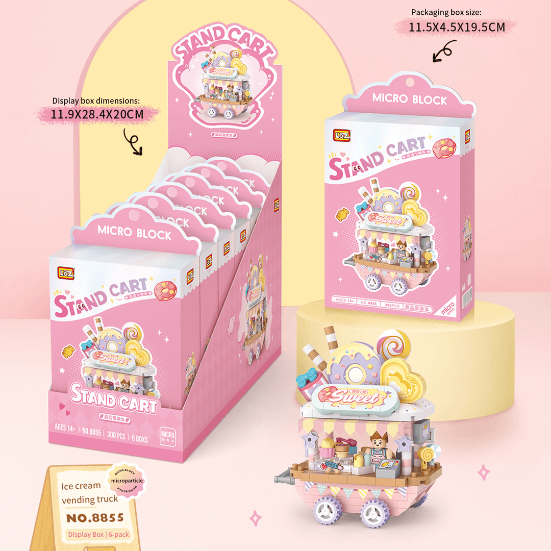 Mini Food Truck Building Kits (Set 8854-8856)