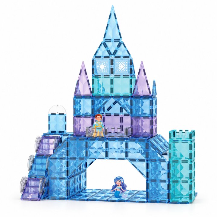 Diamond Magnetic Tiles Mermaid Castle – 82-Piece Building Set (BLK3019)
