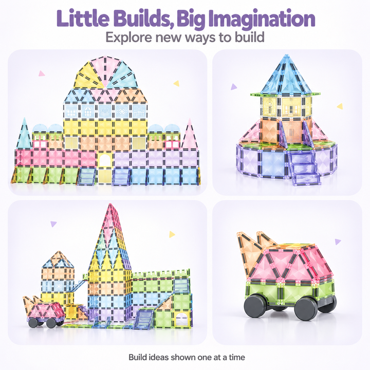 Diamond Magnetic Tiles Castle – 102-Piece Building Set (BLK3022)