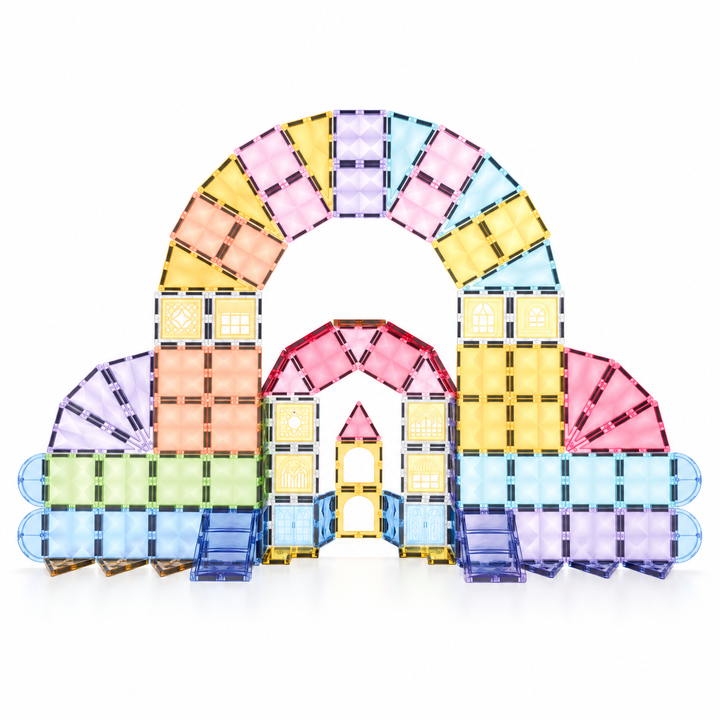 Diamond Magnetic Tiles Castle – 122-Piece Building Set (BLK3023)