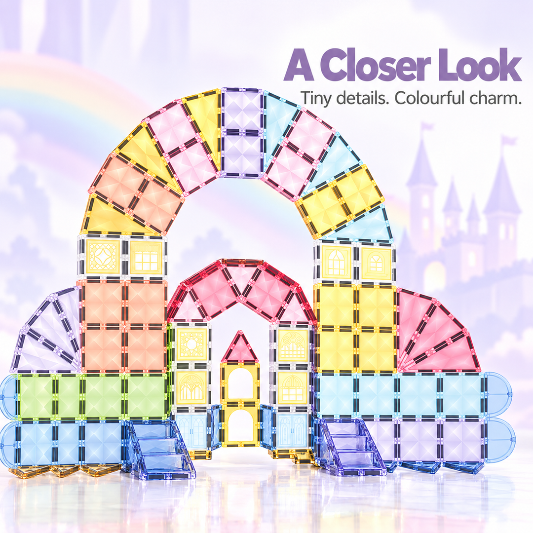 Diamond Magnetic Tiles Castle – 122-Piece Building Set (BLK3023)