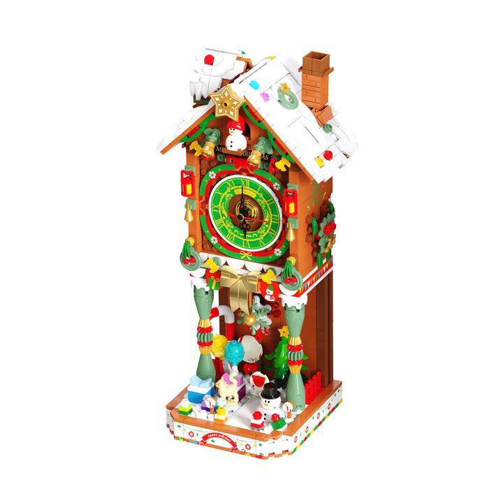 Christmas Clock Building Block Set with Working Clock & Pendulum (Set LK005)