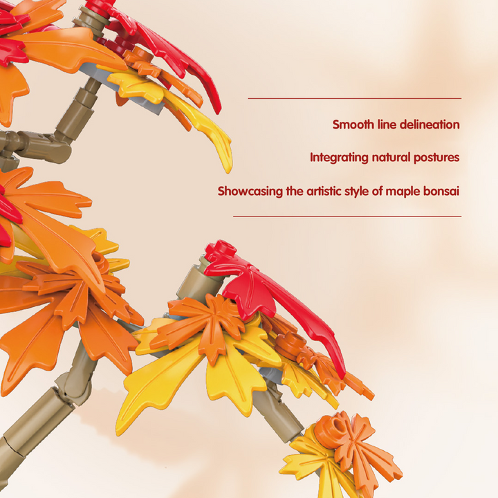 Autumn Maple Bonsai Tree Building Set Japanese Botanical Collection (Set DK025)