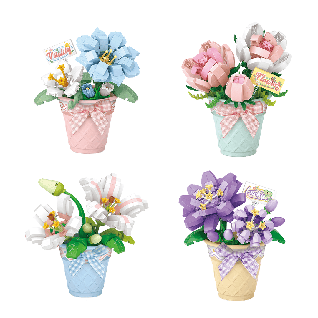 Mirco Blocks Flower Pots (Set 8835-8838)