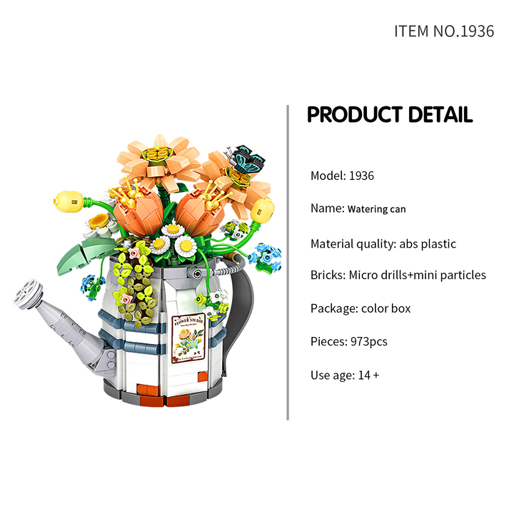 Watering Can with Flower(Set 1936)