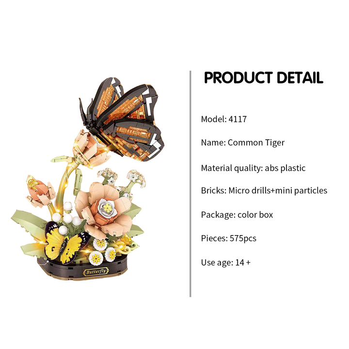 Tiger Butterfly Botanical Micro Building Kit (Set 4117)