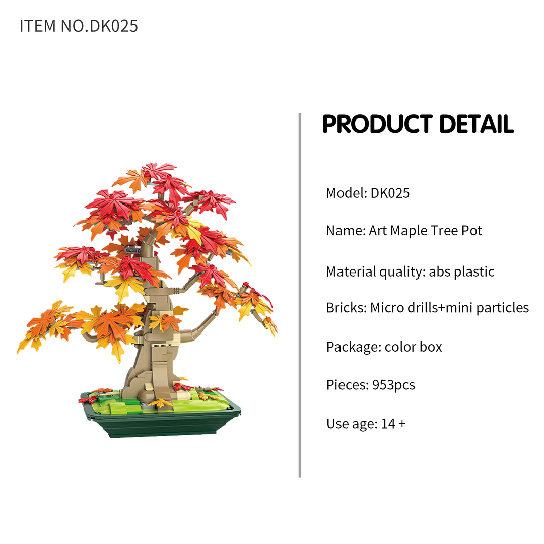 Autumn Maple Bonsai Tree Building Set Japanese Botanical Collection (Set DK025)