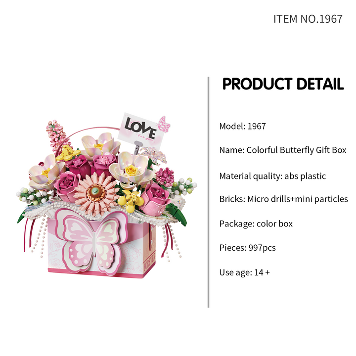 LOZ Butterfly Bouquet Gift Box (Set 1967-1968)