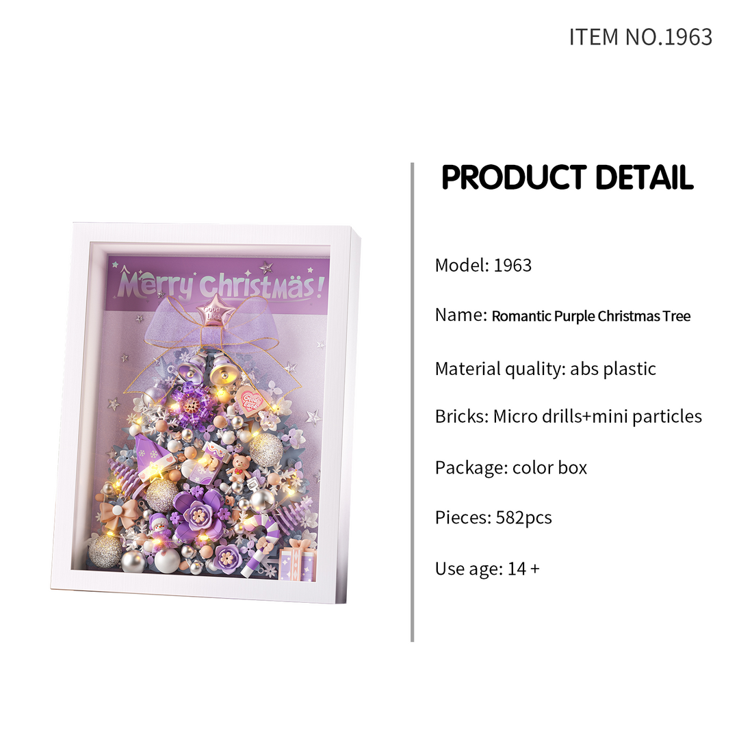 Purple Christmas Tree Photo Frame(set 1963)