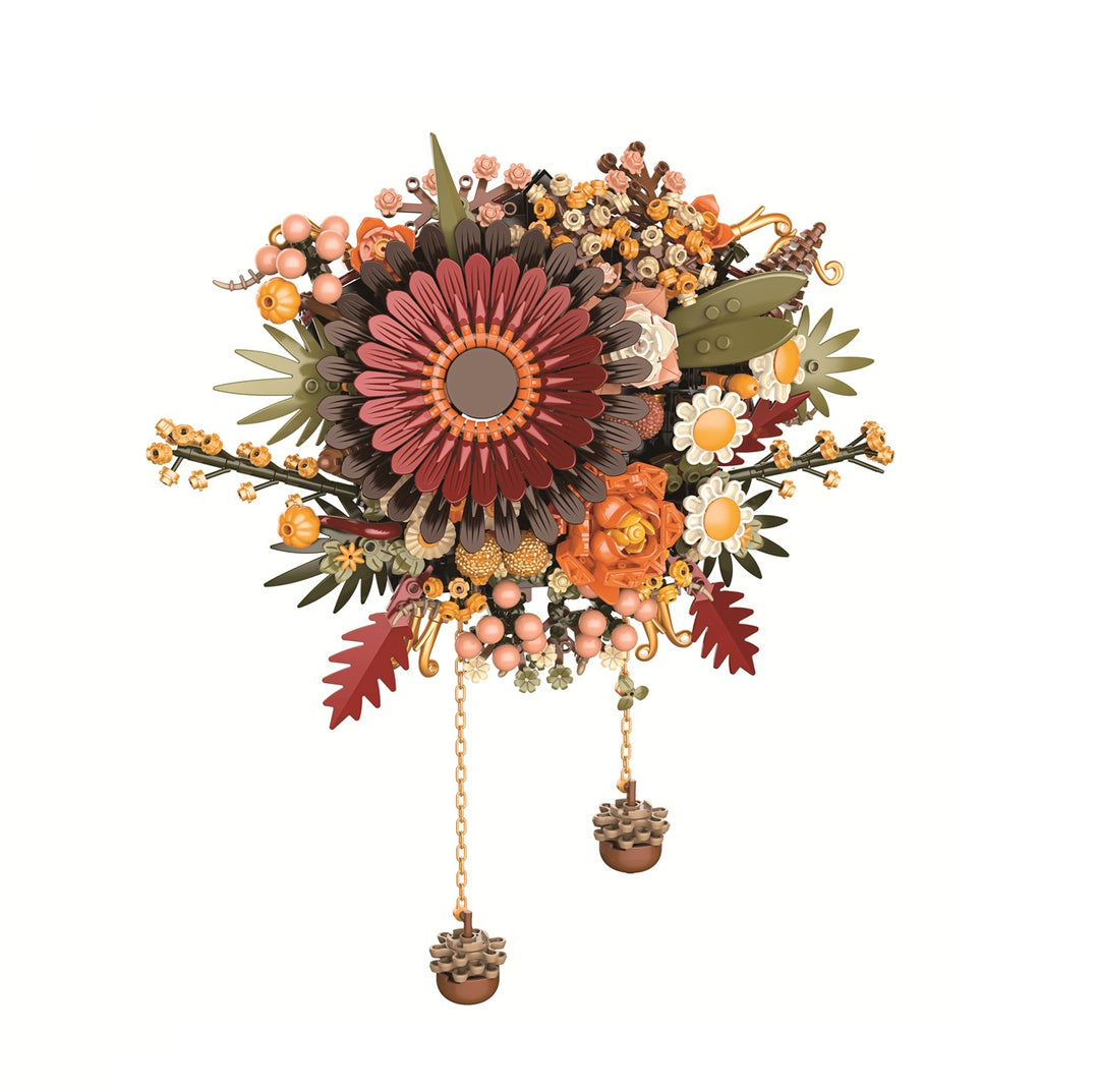 800 Pcs DIY Botanical Wall Hanging Flower Building Blocks Artificial Flowers Home Décor Perfect Gift Idea