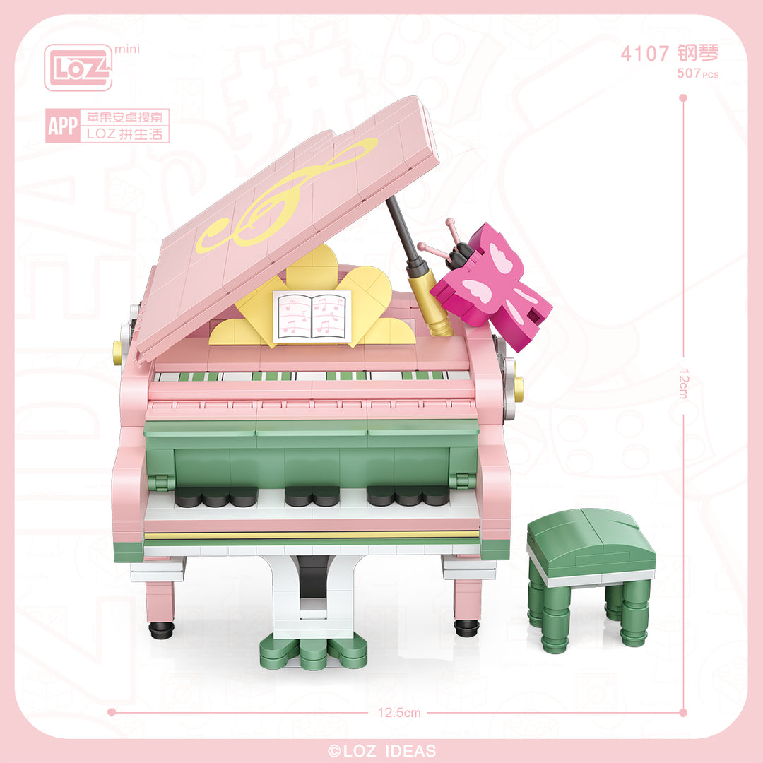 Pink Grand Piano (Set 4107)